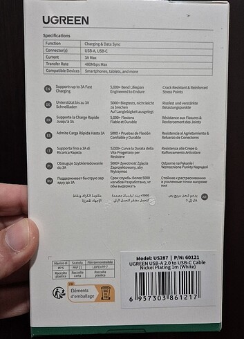 UGREEN USB-A to USB-C Kablo - Görsel 2