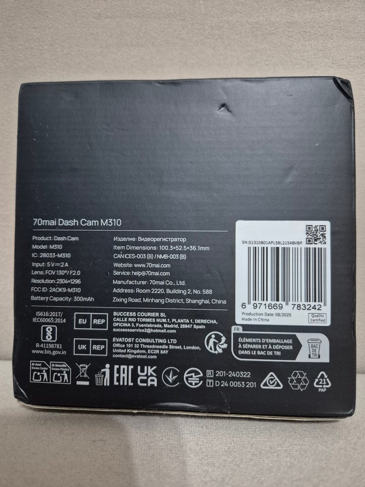70mai Dash Cam M310 Araç Kamerası - Görsel 2