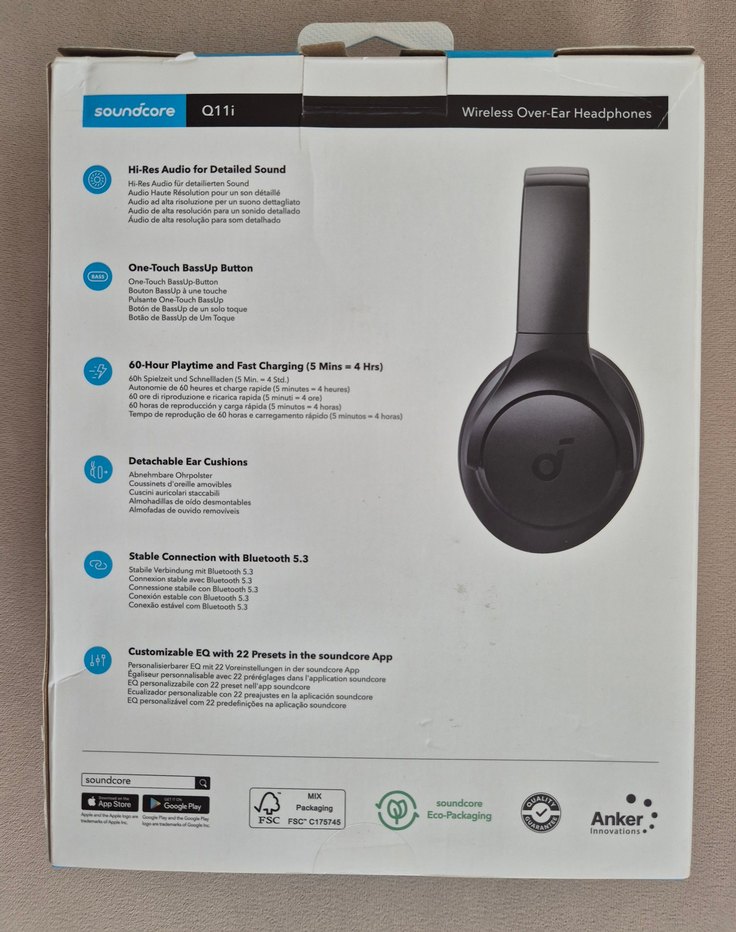 Soundcore Q11i Kablosuz Siyah Kulaklık - Görsel 2