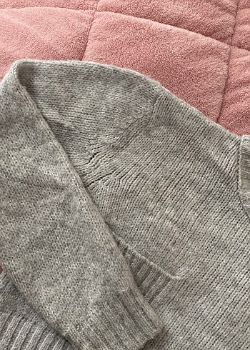 Gri Örgü Kadın Kazak - Görsel 2