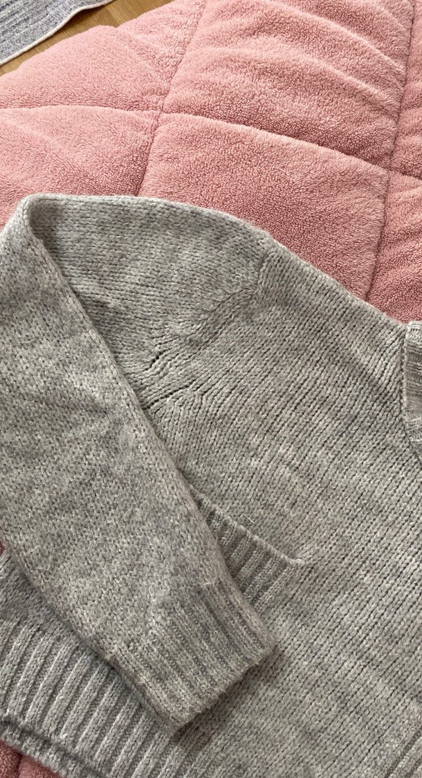 Gri Örgü Kadın Kazak - Görsel 2