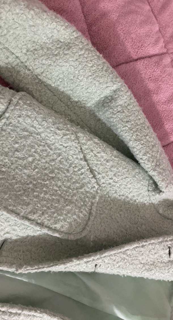 Düğmeli Yeşil Mini Kadın Kaban - Görsel 3