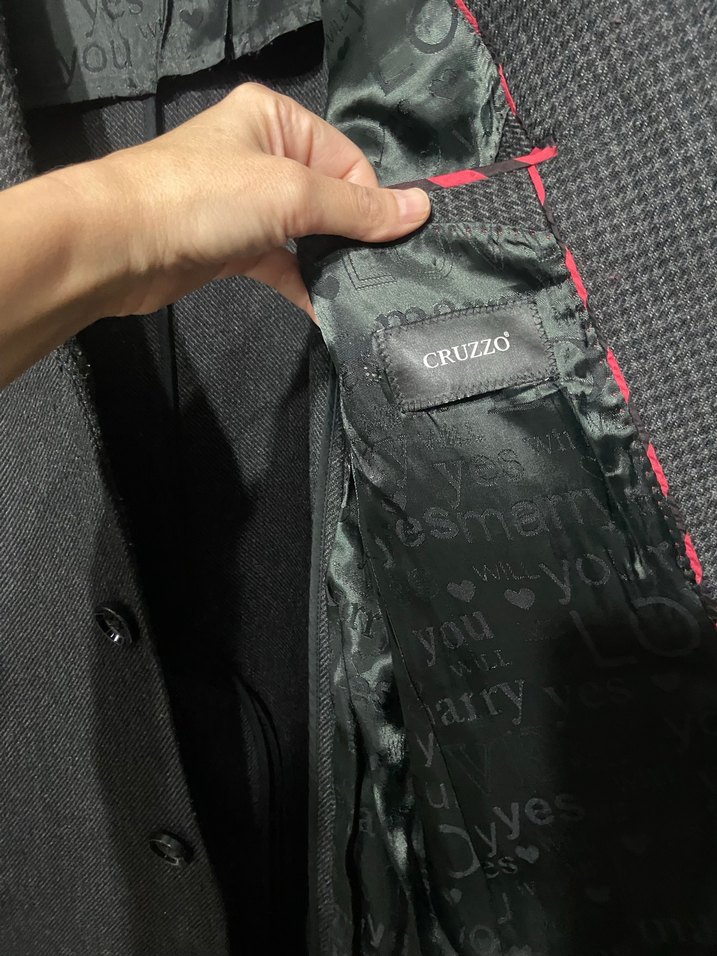 Gri Erkek Uzun Düğmeli Ceket - Görsel 5