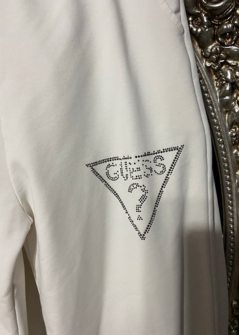 Beyaz Guess Payetli Uzun Kollu Sweatshirt - Görsel 4