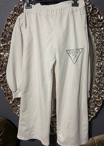 Beyaz Guess Payetli Uzun Kollu Sweatshirt - Görsel 3