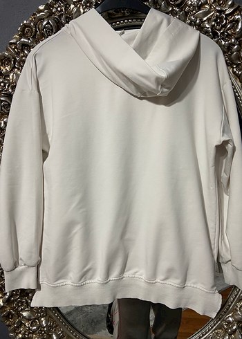 Beyaz Guess Payetli Uzun Kollu Sweatshirt - Görsel 2