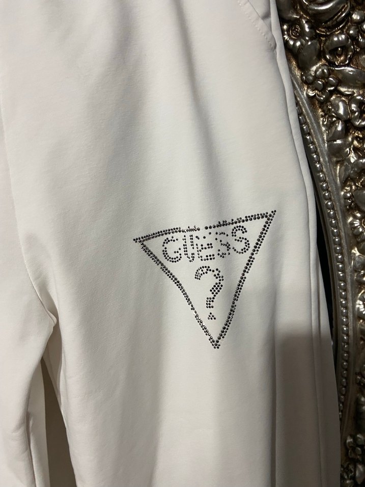 Beyaz Guess Payetli Uzun Kollu Sweatshirt - Görsel 4