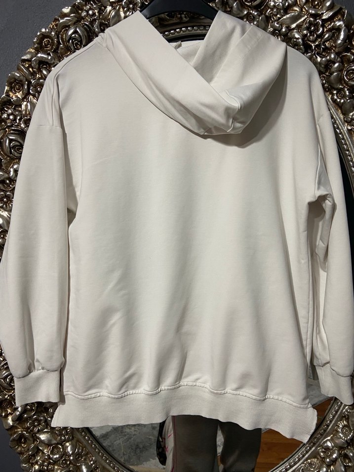 Beyaz Guess Payetli Uzun Kollu Sweatshirt - Görsel 2