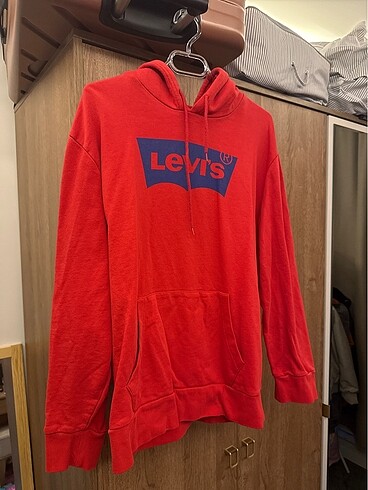 Levis xl sweatshirt kapişonlu hatasız