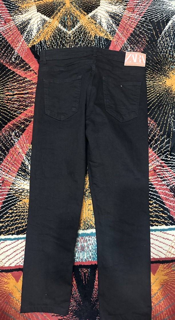 Düğmeli Siyah Erkek Pantolon - Görsel 2