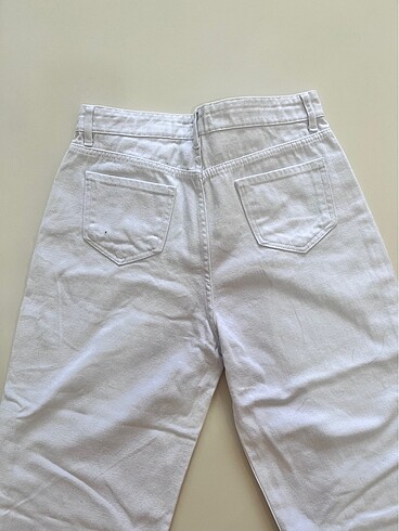 44 Beden beyaz Renk Beyaz Wide Leg Jean