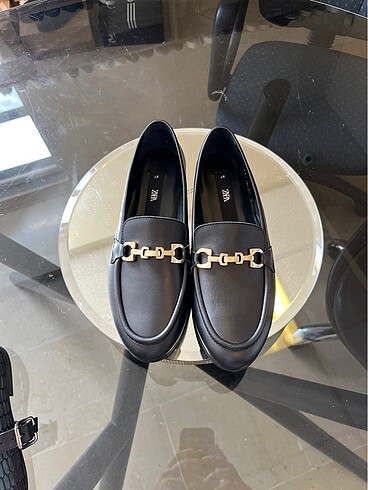 39 Beden siyah Renk ZARA DERİ LOAFER