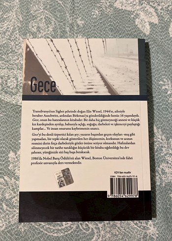 Gece - Elie Wiesel Nobel Barış Ödüllü Kitap - Görsel 2