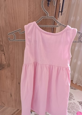 LC Waikiki Kız Çocuk Pembe Pamuklu Kolsuz Elbise