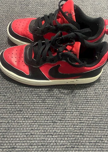 Kırmızı Siyah Bağcıklı Kadın Spor Ayakkabı - Görsel 3