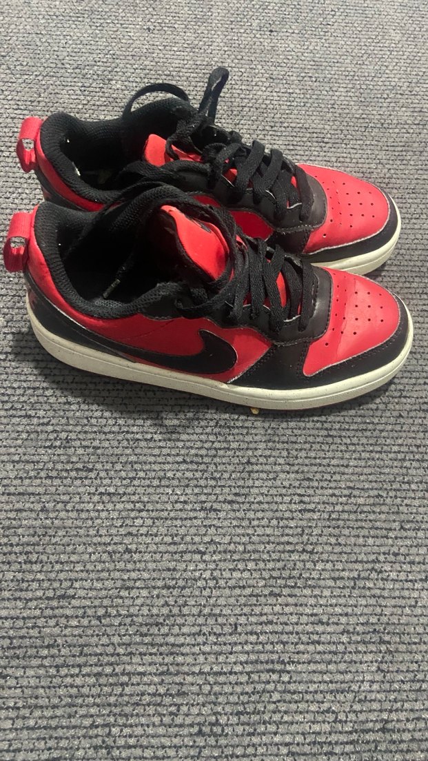 Kırmızı Siyah Bağcıklı Kadın Spor Ayakkabı - Görsel 2