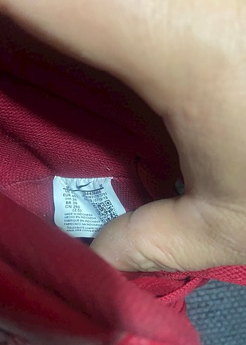 Kırmızı Bağcıklı Kadın Spor Ayakkabı - Görsel 5