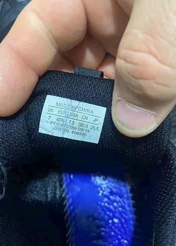 Erkek Siyah Spor Ayakkabı Velcro Bağcıklı - Görsel 5