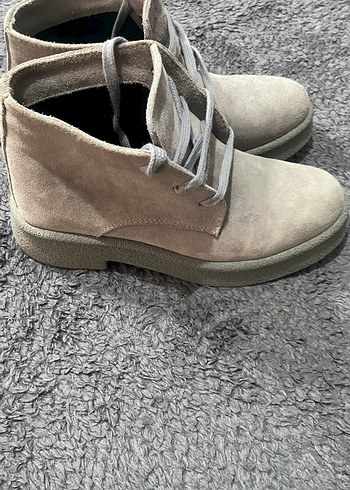 Bej Süet Tüylü Kadın Dolgu Topuk Bot - Görsel 3