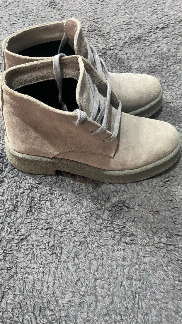 Bej Süet Tüylü Kadın Dolgu Topuk Bot - Görsel 3