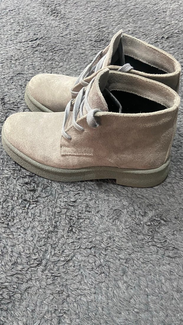 Bej Süet Tüylü Kadın Dolgu Topuk Bot - Görsel 2