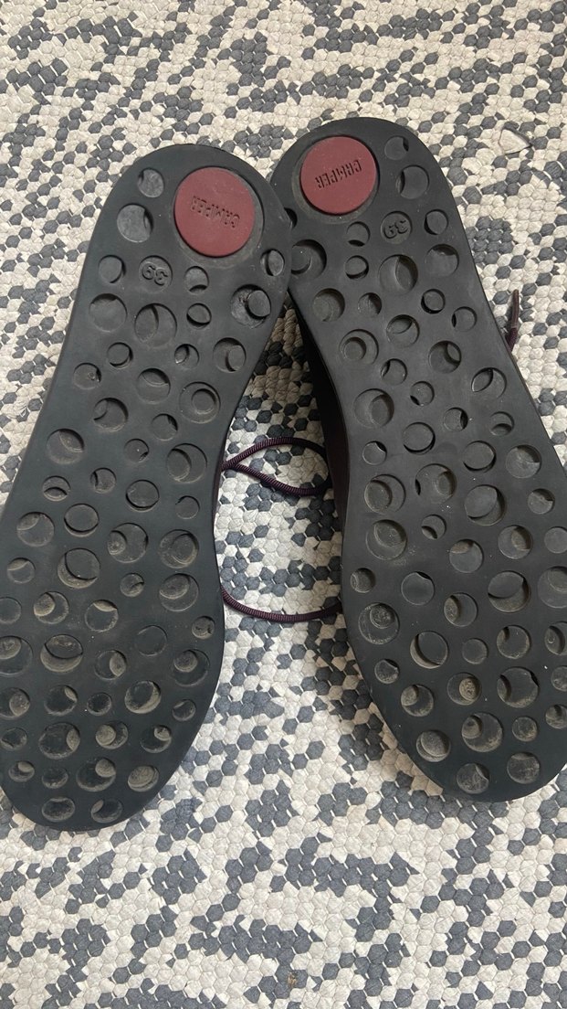 Bordo Deri Kadın Oxford Ayakkabı - Görsel 4