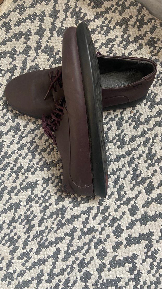 Bordo Deri Kadın Oxford Ayakkabı - Görsel 3