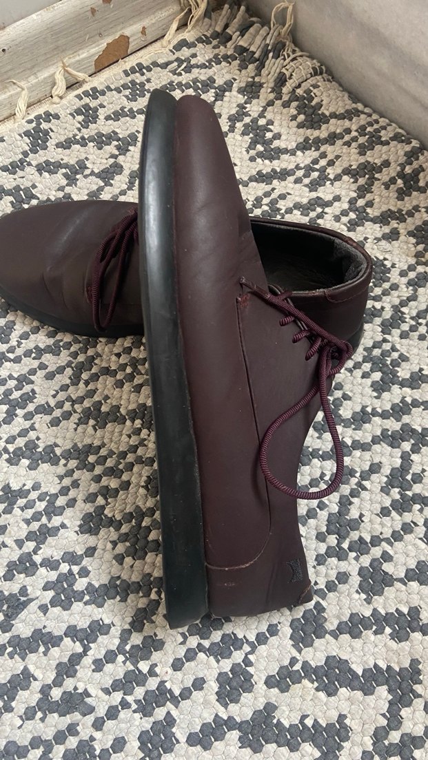 Bordo Deri Kadın Oxford Ayakkabı - Görsel 2