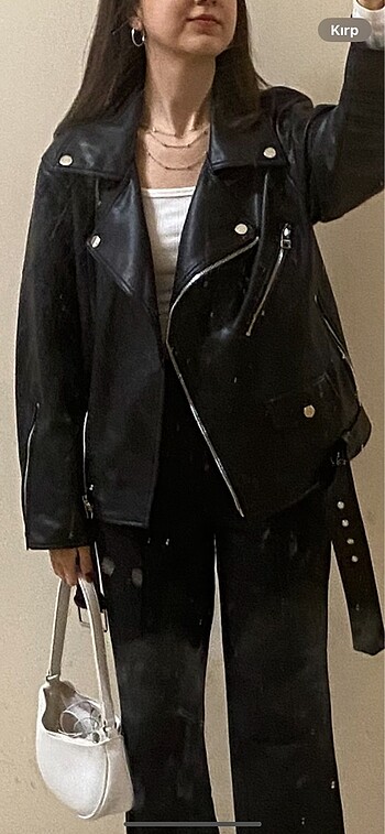 Pull and Bear Oversize Deri ceket