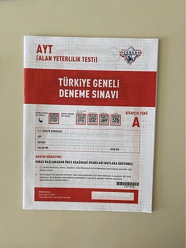  Beden Renk Tyt ayt genel deneme