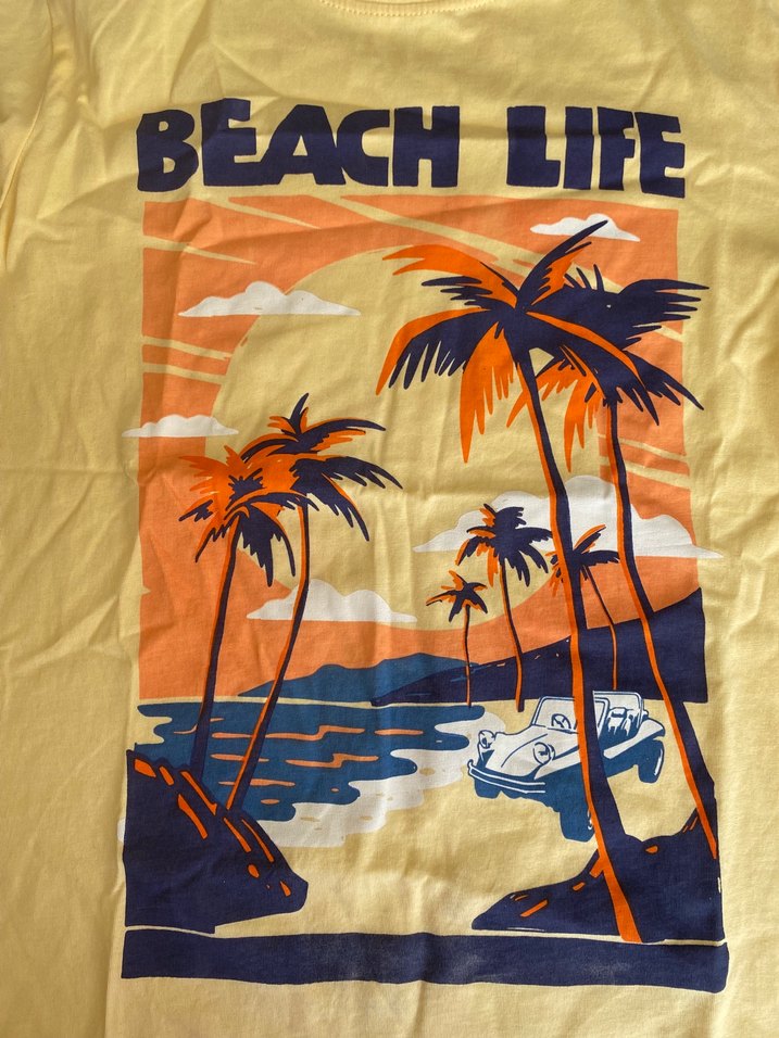 Sarı Pamuklu Erkek Baskılı Tişört - Görsel 3