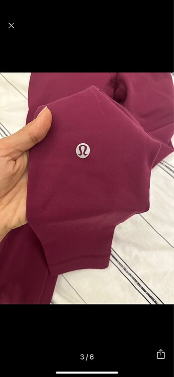 xs Beden bordo Renk Lululemon xxs sıfır tayt