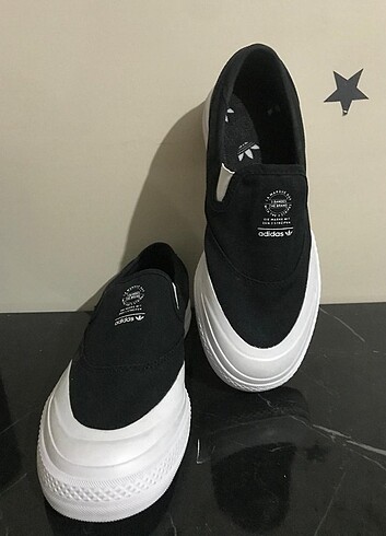 37 Beden siyah Renk ADIDAS NIZZA RF SLIP SHOES