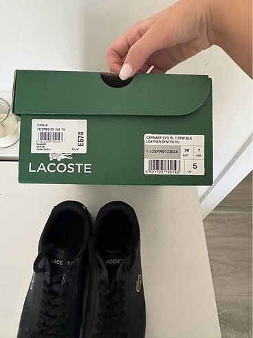 38 Beden siyah Renk Lacoste Ayakkabı