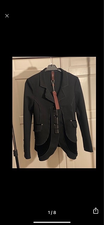 High- Couture marka lacivert ceket.