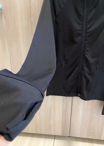 s Beden Fermuarlı Siyah Spor Kadın Ceket