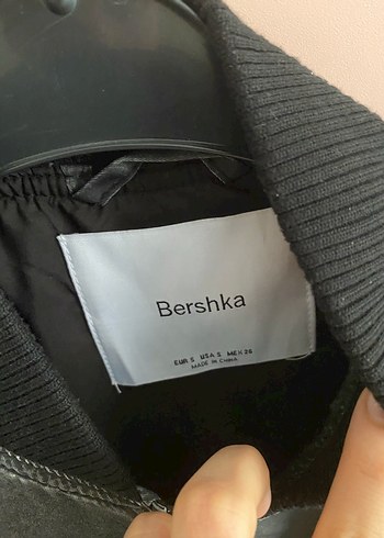 s Beden BERSHKA Fermuarlı Siyah Denim Kadın Ceket