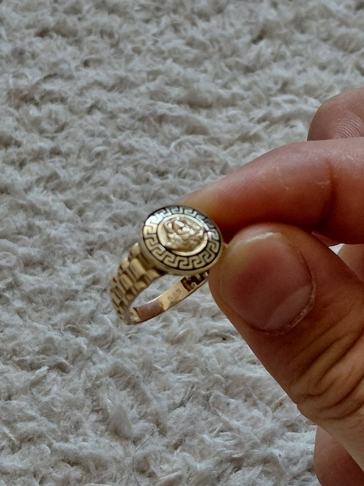 14 Ayar Versace Yüzük - Görsel 3