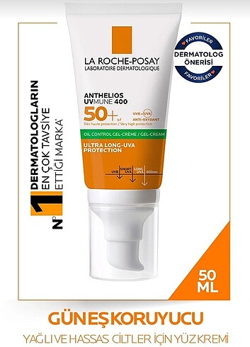 La Roche Posay Güneş kremi ?? 50+SPF 12 saat koruma etkili. Ürün