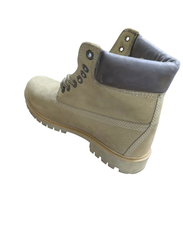 Hakiki deri Bej nubuk Erkek Bağcıklı Bot - Görsel 3