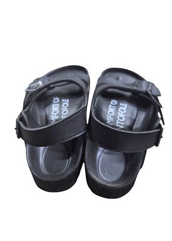 Erkek Siyah Tokalı pantofole Sandalet - Görsel 3