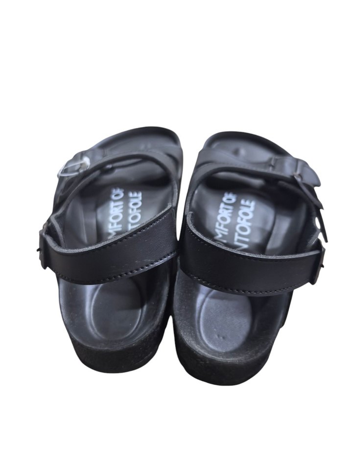 Erkek Siyah Tokalı pantofole Sandalet - Görsel 3