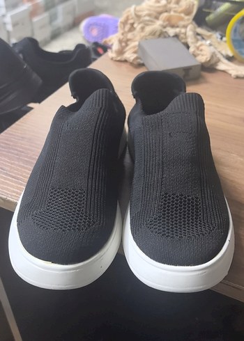 Diğer Siyah Orgu Slip On Sneaker