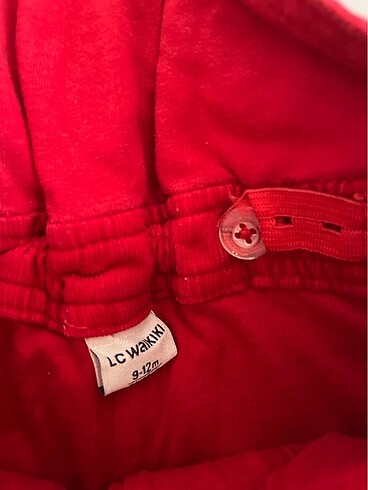 lcw salopet tulum kırmızı unisex 9-12 ay - Görsel 3