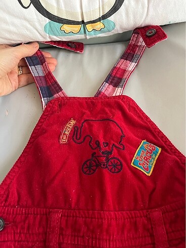 lcw salopet tulum kırmızı unisex 9-12 ay - Görsel 2