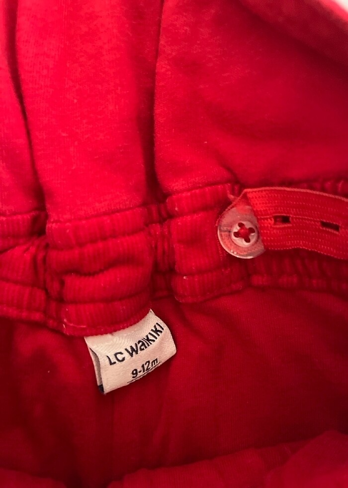 lcw salopet tulum kırmızı unisex 9-12 ay - Görsel 3