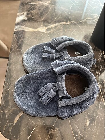 erkek bebek süvet patik ev altı kaymaz gerçek deri 23 numara - Görsel 2