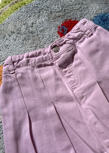 Pembe kot şort etek - Görsel 2