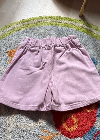 Pembe kot şort etek - Görsel 5