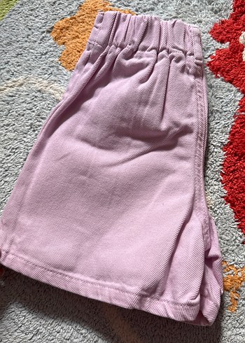 Pembe kot şort etek - Görsel 6